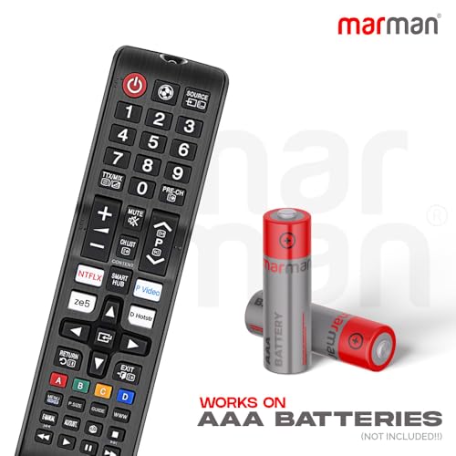Image of marman Compatible with Samsung Tv Remote Control Suitable for UHD Full HD 4K QLED 6, 7 and 8 Series Tv Models Non Voice Command with Hotkeys - Match Key by Key with Original Remote