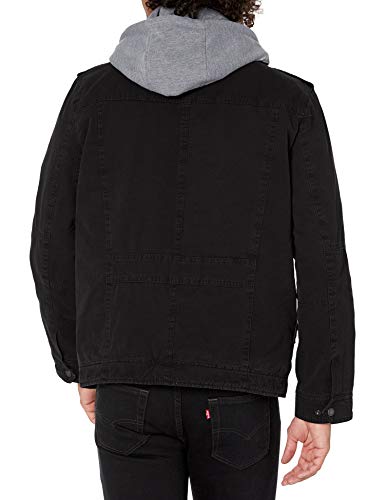Image of Levi's Men's Washed Cotton Hooded Military Jacket (Regular & Big & Tall Sizes)