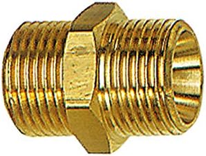 RIEGLER 111170-252.07/2-1 Doppelgewindenippel, zyl., G 1 a., G 1 1/4 a., SW 42, 
