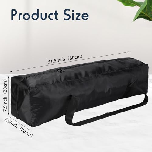 Bulyoou 3 Pcs Tripod Carrying Case Bag Water Resistant Durable Lightweight Multifunctional Tripod Carrying Case with Heavy Duty Suit for Tent, Fishing Pole, Lights, Speakers, Cameras(Black,32 Inch)
