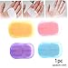 KUYYFDS Disposable Ppaper Soap Portable Mini Soap Case 20 Sheets Travel Washing Hand Bath Toiletry Paper Soap Sheets for Outdoor Camping Hiking Random Color Indoor Outdoor Sport Accessory