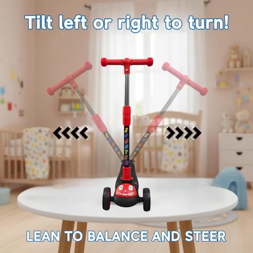 Image of Crackles Foldable Kick Scooter for Kids | Skating Cycle Style Scooter with Adjustable Handle & Foldable Design Lightweight Ride-On Toy for Boys & Girls Outdoor Toy