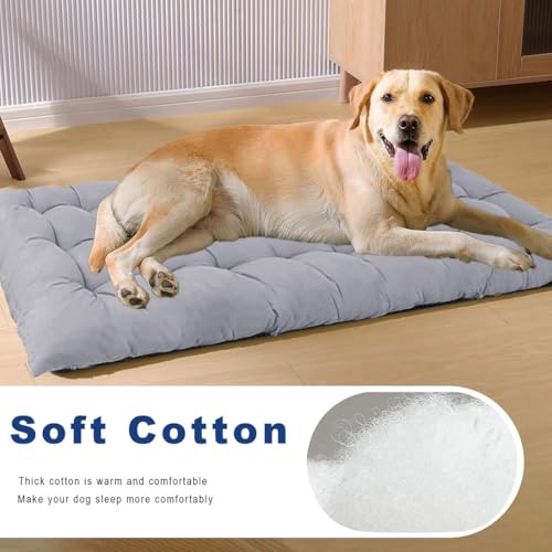 Lit anti-anxiété lavable GGoty grand lit en coton pour chien vert XL - 5