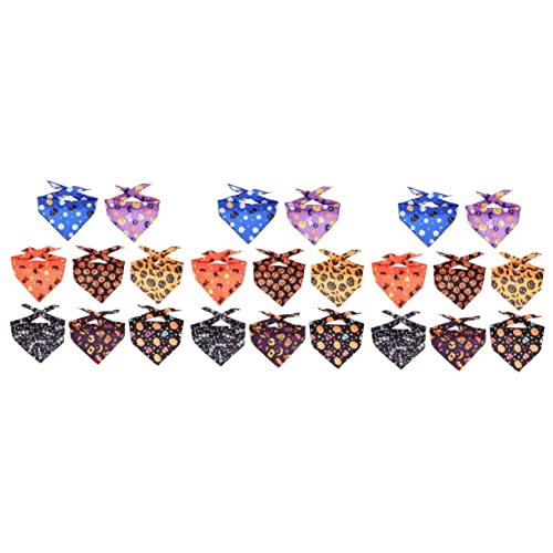 generic 24 Pçs Bandanas De Gatos Bandana Babadores De Abóbora Saliva Para Adorável Triângulo Festa B