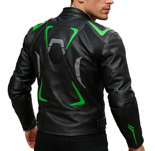 Men's Energy Protective Racing Motocross Armor Padded Motorcycle Riding Biker Leather Gear Jacket2