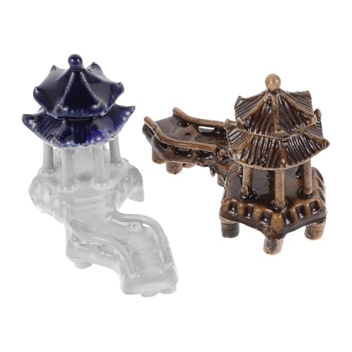 ibasenice 2 pezzi Decorazione in Modellino Padiglione per Paesaggistica Resistente e Non Deformabile e Ufficio