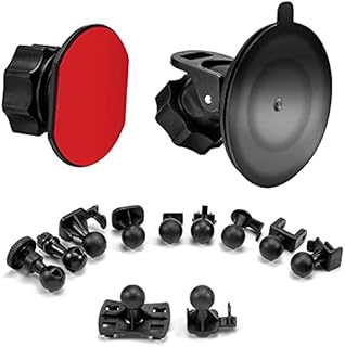 Dash Cam Suction Cup & Glue Adhesive Mount for Dash Cam, Come with 10+ Different Joints Compatible with TOGUARD, apeman, Yi, Mibao, SuperEye, Modohe, DuDuBell, Crosstour and Other Dash Cameras
