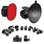 SoeKoa Dash Cam Suction Cup & Glue Adhesive Mount for Dash Cam, Come with 10+ Different Joints Compatible with TOGUARD, apeman, Yi, Mibao, SuperEye, Modohe, DuDuBell, Crosstour and Other Dash Cameras