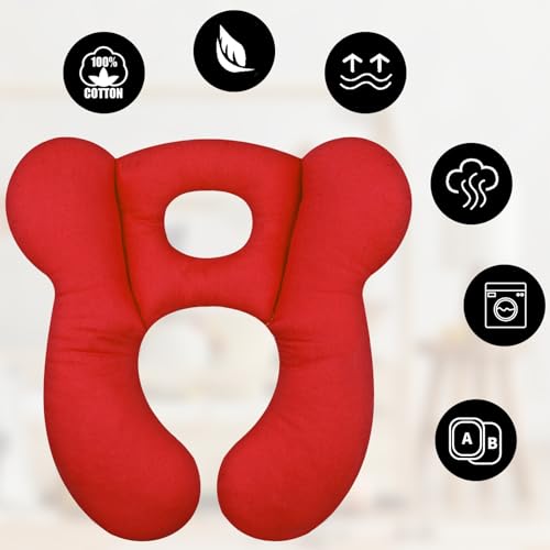 Image of XIGGA Baby Travel Pillow Soft for Strollers Airplane Car Seats Pushchairs, Suitable for Boys and Girls