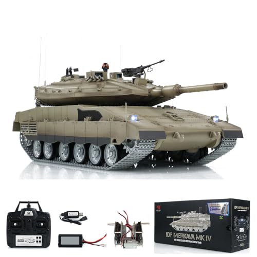 TOUCAN RC HOBBY 1/16 Henglong Military RC Tank IDF Merkava MK IV Metal Tracks Road Wheels Idlers BB...