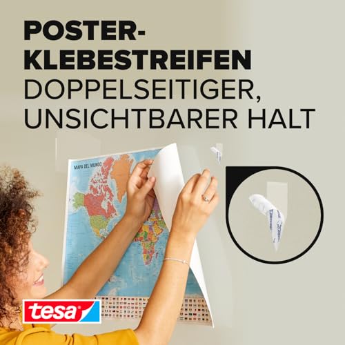 tesa Powerstrips POSTER - 3 x 20 doppelseitige Klebestreifen – Ansicht 2