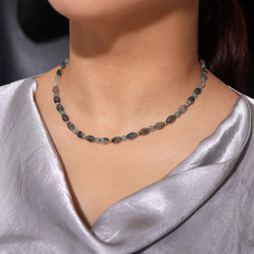 Collier ras du cou agate aventurine quartz bijoux protection