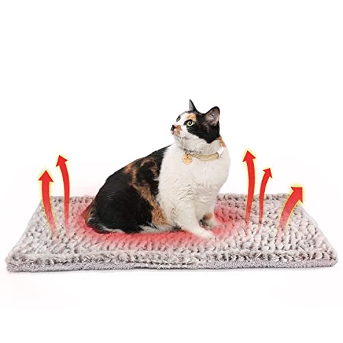 MORA PETS Reversible Self Heating Cat Bed 70x47cm for Indoor Cats