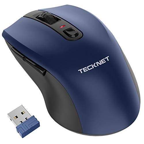 Wireless Mouse, TeckNet Ergonomic 2.4G Wireless Optical Mobile Mouse 4800 DPI with USB