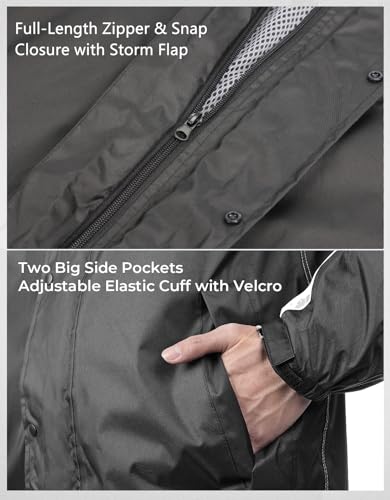Kemimoto KMF1115-01102-BKL Rain Suits For Men Waterproof Motorcycle Rain Gear thumb #6