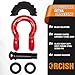 ORCISH 2PK D Ring Shackle, 42,000lb Break Strength, D Ring Shackles 3/4 inch with Black Isolator Washer and 7/8