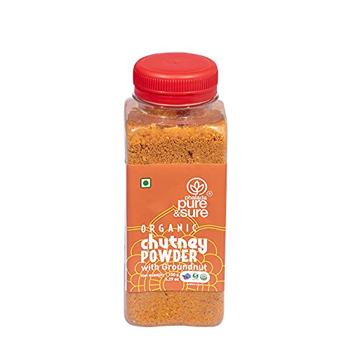 Pure & Sure Organic Groundnut Chutney Powder 150gm (2 Pack) | 100% Natural Mungfali/Singdana Chutney | Eaten Along with Idlis, Dosas, Uttapams, Upmas & Others (B0756B6PVQ) Amazon Price History, Amazon Price Tracker