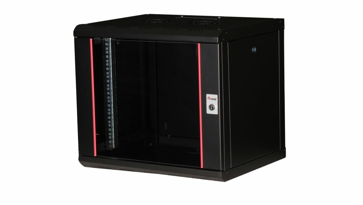 Equip Armadio per server, 19", 09U, 600 x 450 mm, porta in vetro, nero