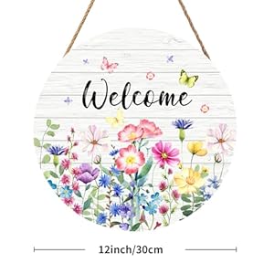 Springwildflowerswelcomesignforfrontdoorspringsummerdecorationswelcomedoorhangersignspringfloralbutterflywoodenwreathseasonalfarmhousewreathsforwallfrontdoorporch12x12 Urban Country Home Decor Spring wildflowers welcome sign for front door spring summer decorations welcome door hanger sign spring floral butterfly wooden wreath seasonal farmhouse wreaths for wall front door porch 12×12 urban country home decor