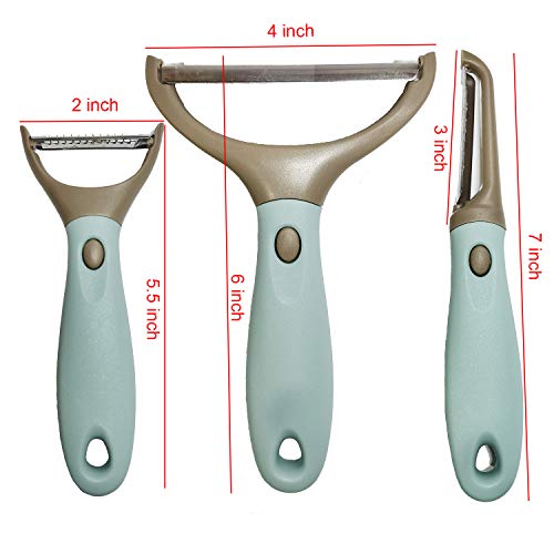 image for RooFox Trio Peeler Set, Multifunctional kitchen Vegetable Peeler Set o