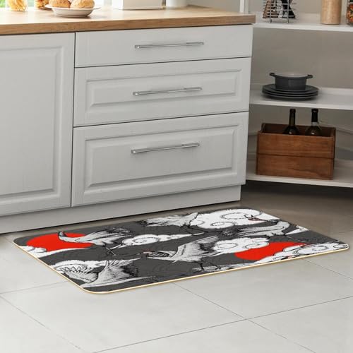 Tapis de cuisine antidérapants et lavables | Set de 2 confort sécurisé