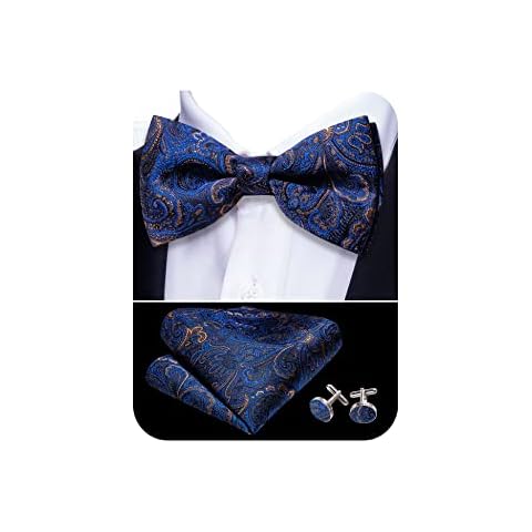 Juego de pajarita preatada para hombre de cachemira Barry.Wang Cover