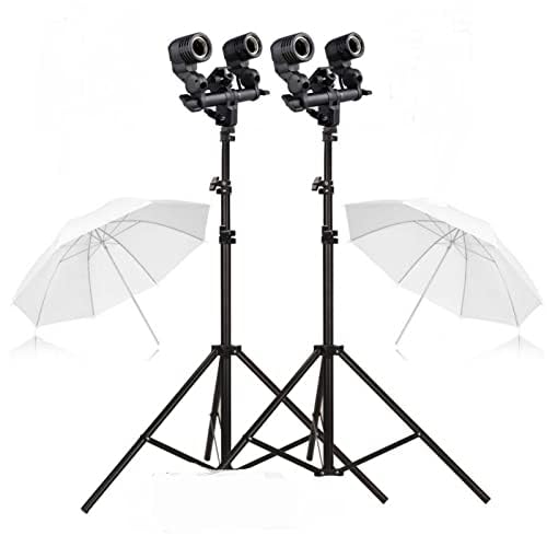 SHOPEE Pair E27 Studio Photography Double Socket Holder KIT Umbrella White + Studio Light Stand 9 FT + Umbrella and Bulb Holder KIT Set of 3 (Double Holder Photo Studio Set)-image-6