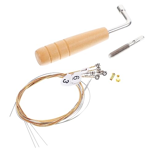 Toddmomy Professional Lyre Harp Accessories String Set Replacement Tuning Pegs and String Fixator