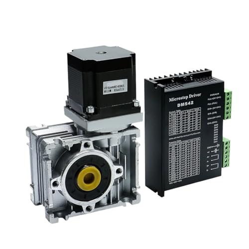 Nema23 �X�e�b�s���O���[�^�[ �E�H�[���M�A�{�b�N�X RV030 �����@ 14mm�o�� 3A 56MM 1.2NM 180�I���X dm542�h���C�o�[�L�b�g �ϊ�(RATIO30-WITH DM542�h���C�o�[)