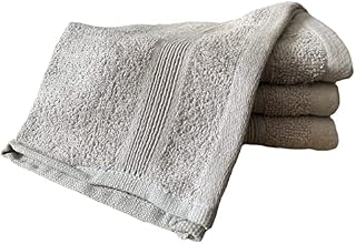 Face Cloth Set of 4, 55% Cotton 45% Bamboo, 30cm x 30cm Wash cloth Flannel, Very Soft & Absorbent Quick Dry Towels (Silver Grey)