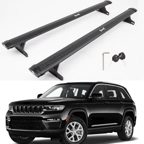 Image of Upgraded Cargo Racks for 2021-2026 Jeep Grand Cherokee L & 2022-2026 Jeep Grand Cherokee Roof Rack Cross Bars Rail Luggage Carrier Lockable Accessories