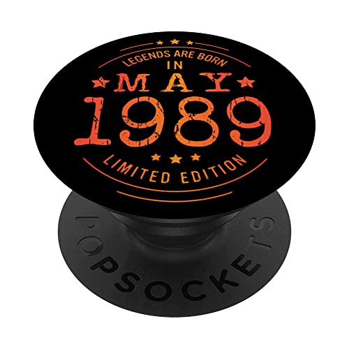 Cumpleaños Mayo 1989 Edición Limitada Regalo Legend May PopSockets PopGrip Intercambiable