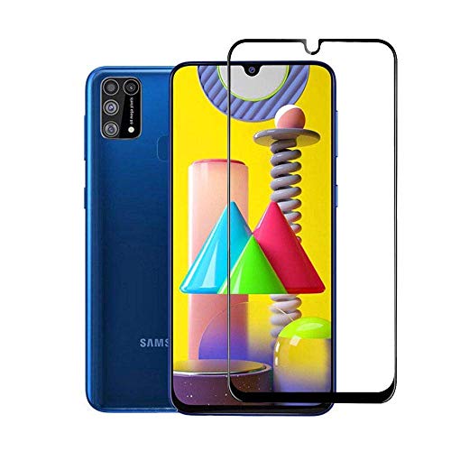 Image of Tempered Glass Screen Protector Compatible For Samsung M31 Full Screen Coverage (Except Edge to Edge) and Free Complete Easy Installation kit.