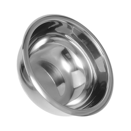 Yardenfun Cuenco de Afeitar Metálico Robusto Bowl para Espuma de Afeitar con Base Pesada Diseño Redondo Estable y Resistente para Barberías y Cuidado Personal Masculino