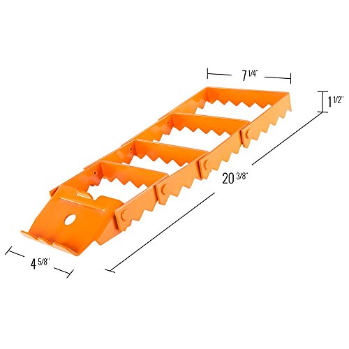Discount Ramps Apex TP-7417 Heavy Duty Vehicle Recovery Traction Grip Track (Orange, Single) - Thumbnail 6