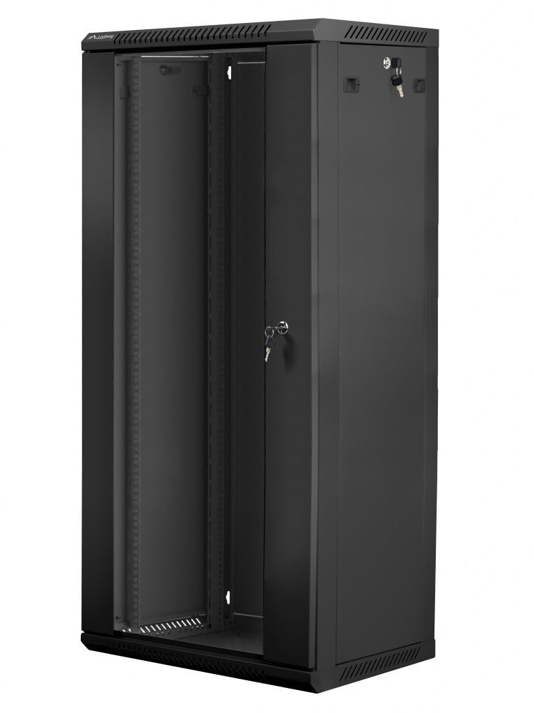 LANBERG ARMARIO Rack 19 â€ MONTAJE PARED 27U / 600X450 AUTOARMAS (PAQUETE Plano) Negro