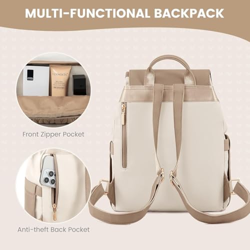 Image of LOVEVOOK Backpack Purse for Women,Small Backpack for Women for Travel Work,Cute Backpack Daypack With Anti-theft Pocket,14 Inch Fashion Ladies Backpack for Daily College Shopping