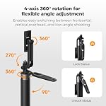 K&F CONCEPT 69" Auto Open Selfie Stick with 4 Legs & Stabilizing Handle - Image 5