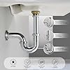 ZM Brass P-Trap Pipe with Clean Out Basin Sink Waste Kit with Reducing Washer 1-1/2'' 22GA