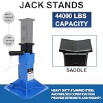 22 Ton (44,000 lbs) Jack Stands (1 Pair), Pin Type Car Jack Stand with Lock - Image 6