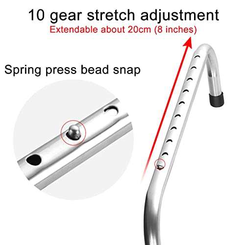 whalebee Trockner Zum Hängen Wäscheständer Edelstahl Innen Und Außenbereich Ausziehbar 68-120cm 86-158cm Handtuchhalter Für Das Bad Balkon Wäschetrockner Für Kleindung, Socken, Schuhe – Bild 4