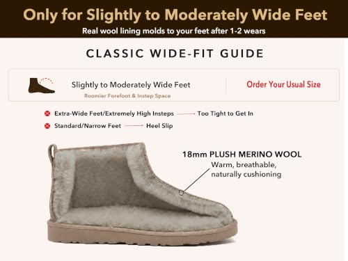 Image of 100% Sheepskin Mini Boots with Arch Support Options: Warm to -22F