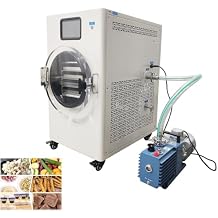 Lab Freeze Dryer Scientific Vacuum Freeze Drying Machine Fruit and Vegetable Vacuum Sublimation Dryer with 4 Trays 11LB/Batch Processing Capacity 1550W