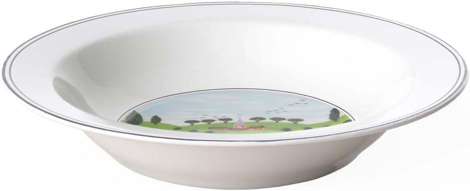 Villeroy & Boch Design Naif Rim Cereal #3-Wedding Procession, 7.75 in, Premium Porcelain, White/Colorful