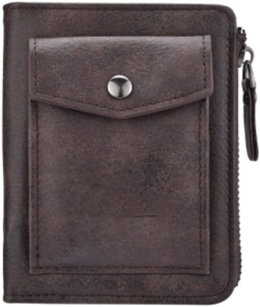 VIDI PU Leather Vertical Wallet Simple Coin Purse Men's Short