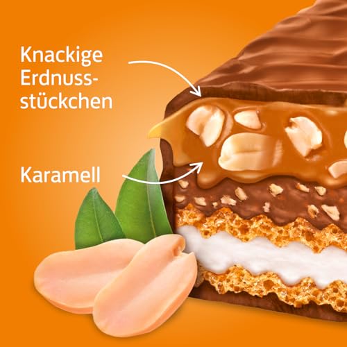 Knoppers ErdnussRiegel – 24 x 40 g – Schokoriegel mit Milch- und Erdnusscreme, gehackten salzigen Erdnüssen, Karamell und Vollmilchschokolade 4