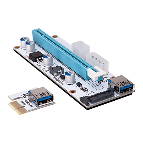 SLEX10 Pcıe 1x To 16x Sata 6pin Bitcoin Riser Ekran Kartı Yükseltici