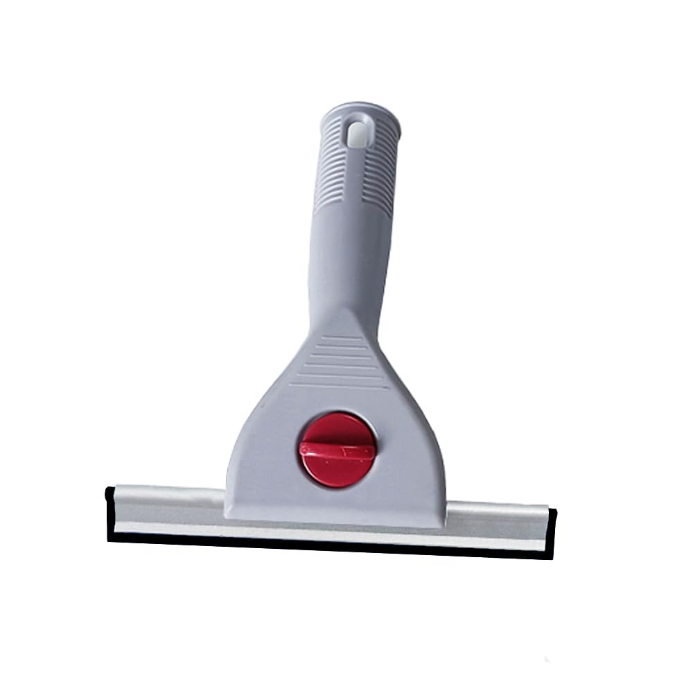 6 Inch All Purpose Window Squeegee - Lightweight Durable Plastic Handle -Aluminum Channel with Streak Free Silicone Rubber - for Window Cleaning, Showers, and Mirrors (Black, 6IN/15CM)