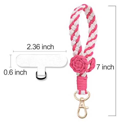 Boho Macrame Phone Wrist Strap, Cell Phone Lanyard with Tether Tab, Purple - Photo 66 sur 85