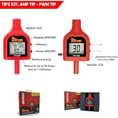 Power Probe Kit with Power Probe 4, Amperage Adapter Tip, and Pulse Modulation Width Adapter Tip for Automotive Electrical Diagnoses